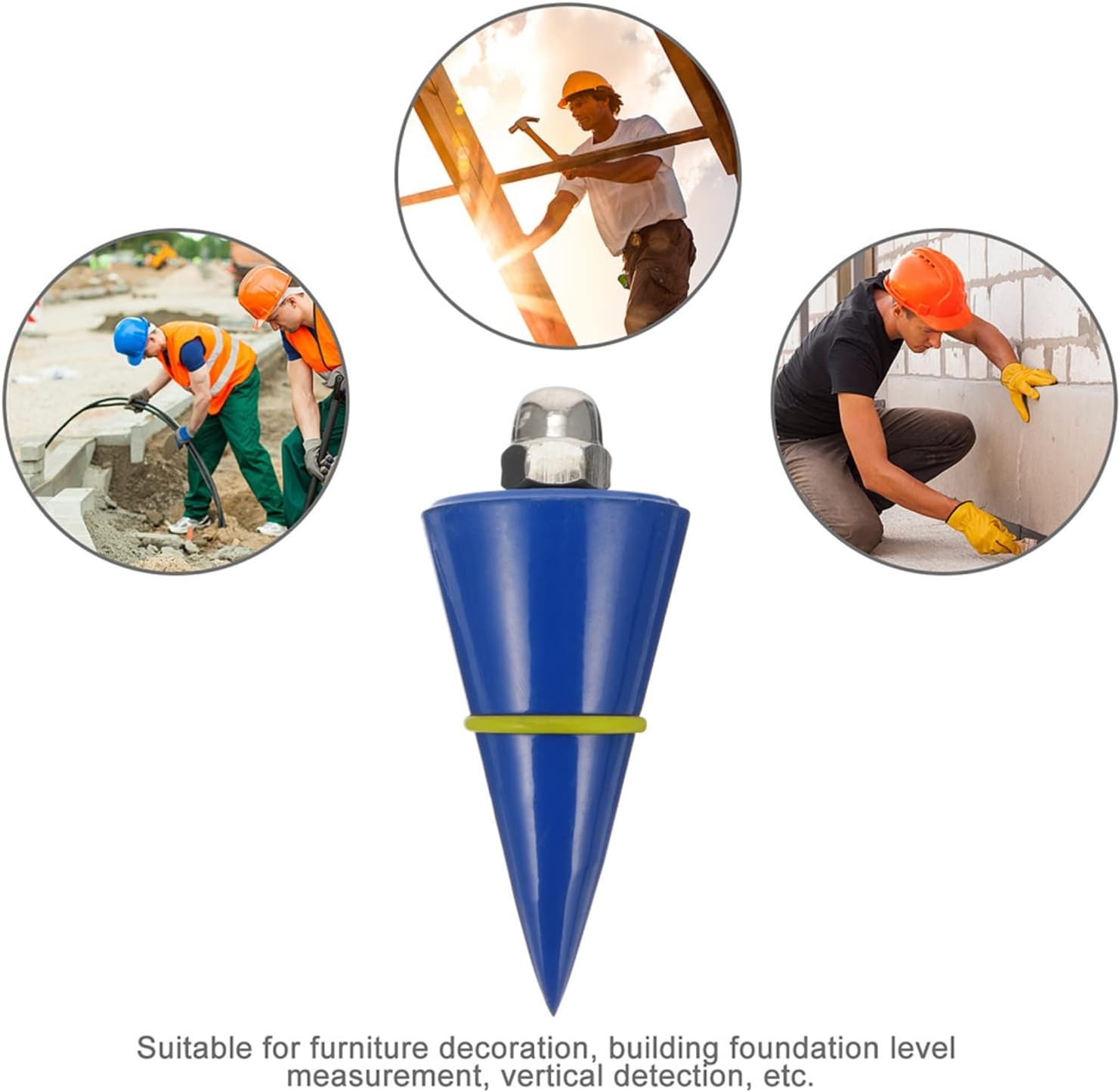 Construction Site Measuring Tool Plumb Bob Vertical Hammer Wire Hammer 300g