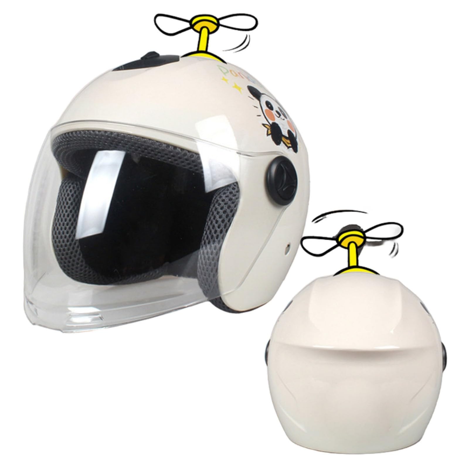 Casco Per Bambini, Omologato ECE 22.06, Simpatico Casco Da Moto Aperto Per Bambini Con Visiera Parasole, Casco Jet Da Moto Per Bambini E Bambine Dai 3 Ai 12 Anni