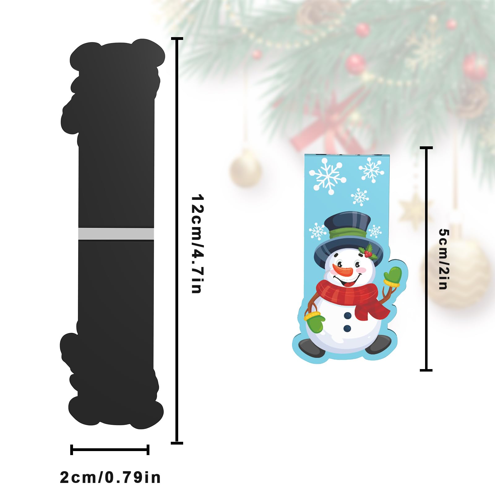 JSRQT 30 Pack Christmas Bookmarks Magnetic Bookmark Christmas Magnetic Book Marks for Kids Students Women Lovers Personalised Page Clip Markers Xmas Gifts Cute Santa Claus Snowman Elk Winter Holiday - Image 3