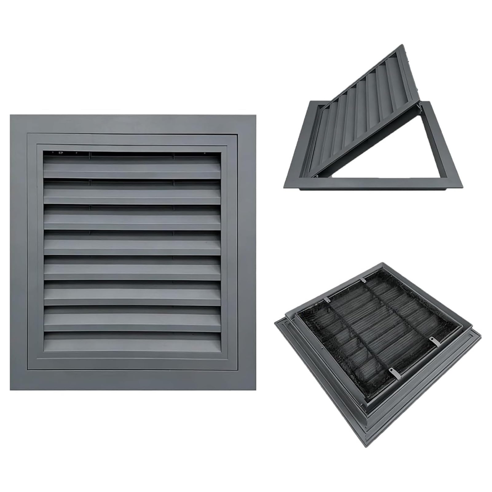 Generico [Dimensioni Apertura Condotto] Copertura per Bocchetta di Ventilazione, griglia di Ventilazione in Alluminio per pareti, soffitti e Pavimenti, griglia di ripresa Aria con Filtro RI