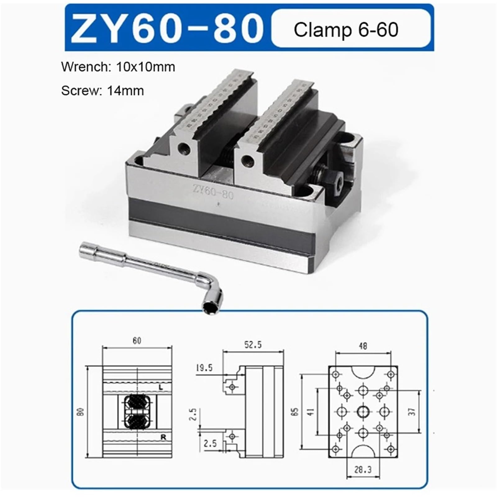 Uchwyt stołu obrotowego ZY60-80, imadło koncentryczne CNC, samocentrujące szczypce CNC, obróbcze CNC, szczypce płaskie koncentryczne, zacisk 6-60 mm