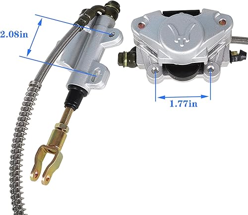 Miniatura 5 de Kit de montaje de eje trasero de 32 pulgadas32.087 in con eje y buje, cadena y cilindro maestro de freno de repuesto para Go Kart ATV