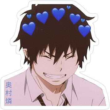 amazon com stickers rin okumura blue exorcist decals 3 pcs pack wall 3x4 inch vinyl laptop electronics