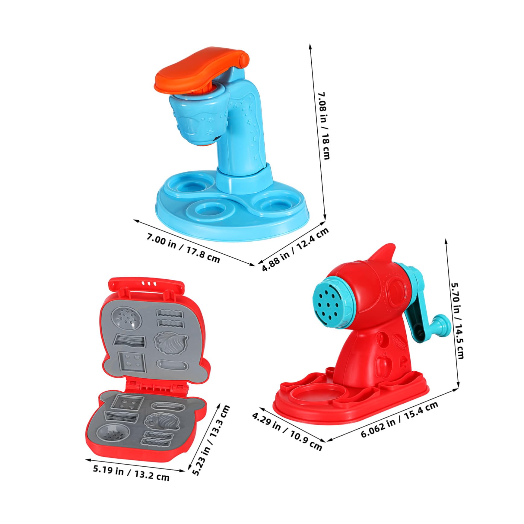 Abaodam Set da Gioco per Bambini 51 Pezzi Strumenti per Pasta Modellabile, Macchina per Hamburger e Gelati, Design Multifunzionale in Abs per Feste di Compleanno e Attività Creative