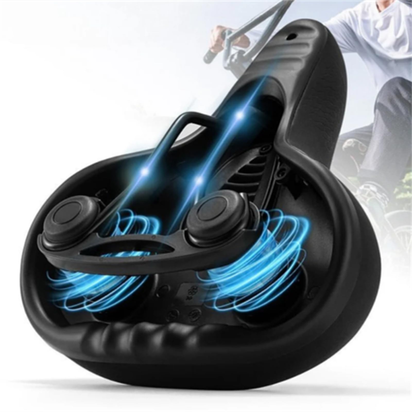 SelleNuage Confort Sport，Selle de vélo Ergonomique Large pour Homme et Femme siège vélo Respirant et amortissant en Mousse à mémoire de Forme étanche et Confortable
