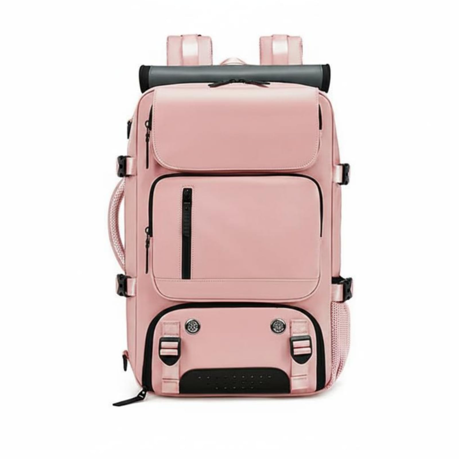 Merishopp Gym Bag with Shoe Compartment Convertible Carry Styles Backpack with Shoe Compartment Multiple Pockets Large Capacity Backpack for Men, Outdoor, Pink | Sporting Goods | Outdoor Sports-picture-24