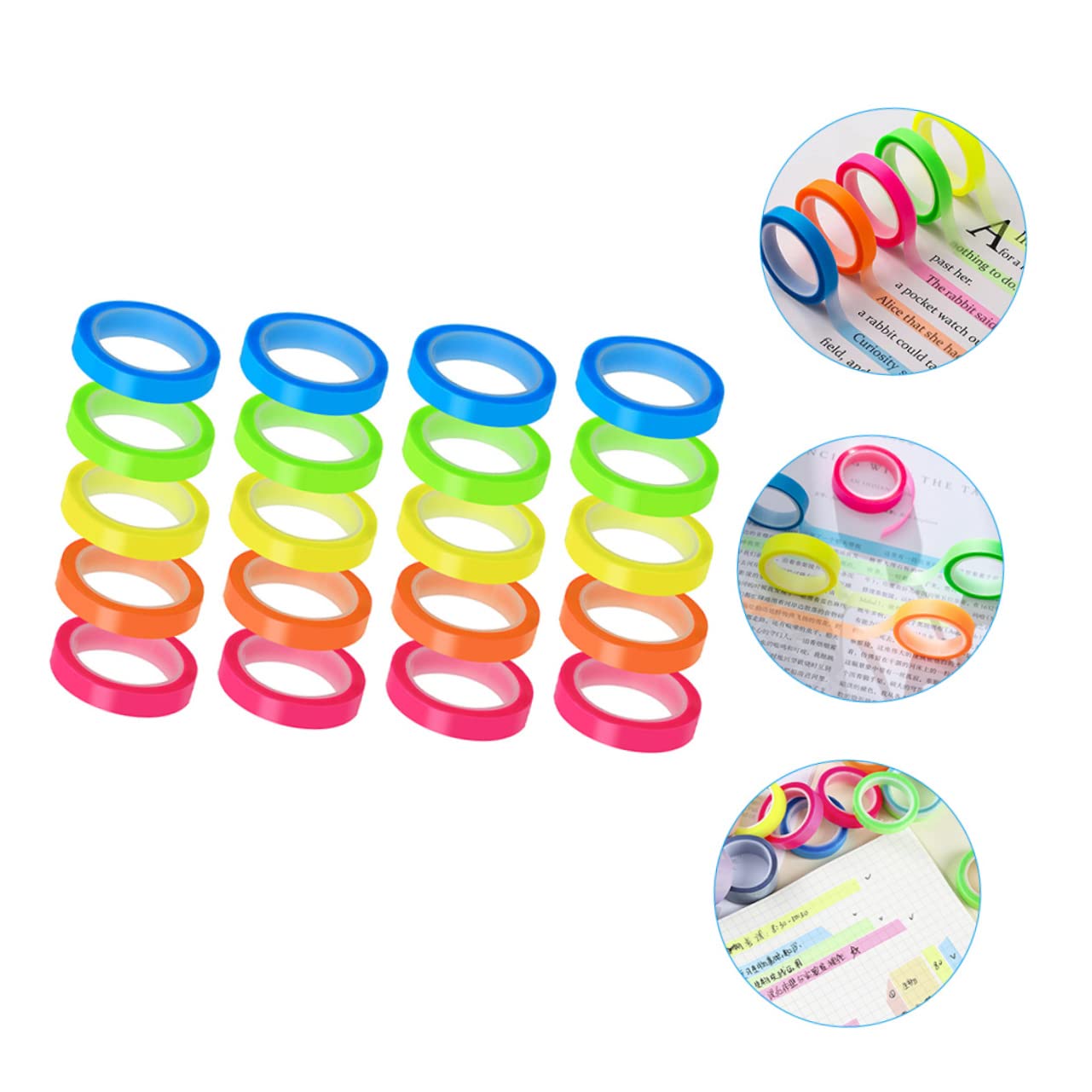 Didiseaon 100rollos Marcadores De Páginas Adhesivos Transparentes De Cintas Resaltadoras Para Lectura Notas Prácticas y Convenientes Para Estudiantes y Oficina