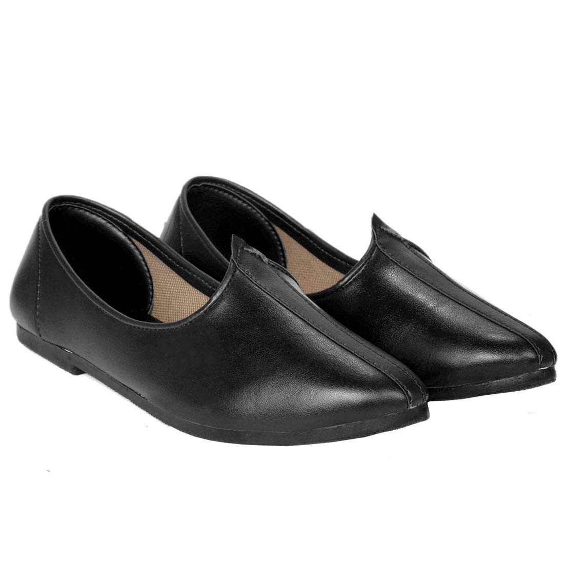 vitoria Stylish Slip-On Jutti for Men & Boys (Black-picture-12