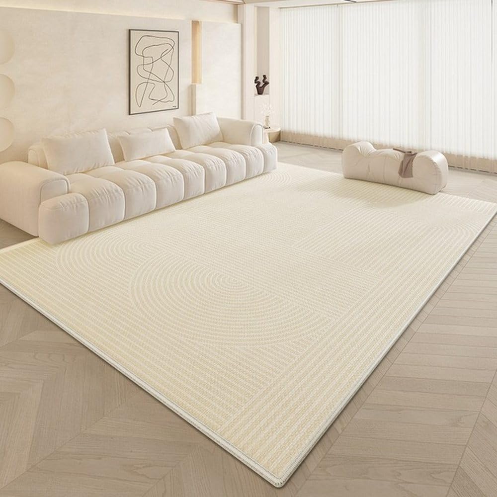 Tapis de salon 160x230 cm à rayures douces et style luxueux SY807
