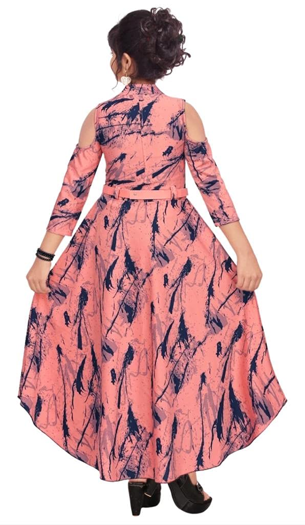 ARK DRESSES Girl's A-Line Maxi Gown Dress - 7278_Coral Years offers donot miss