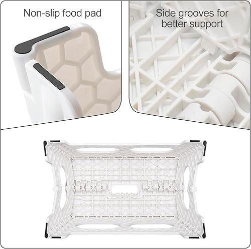 Miniatura 24 de ACSTEP Taburete plegable de 15 pulgadas, extra ancho, 9 pulgadas de altura, resistente, más seguro y cómodo, antideslizante, plegable para niños y