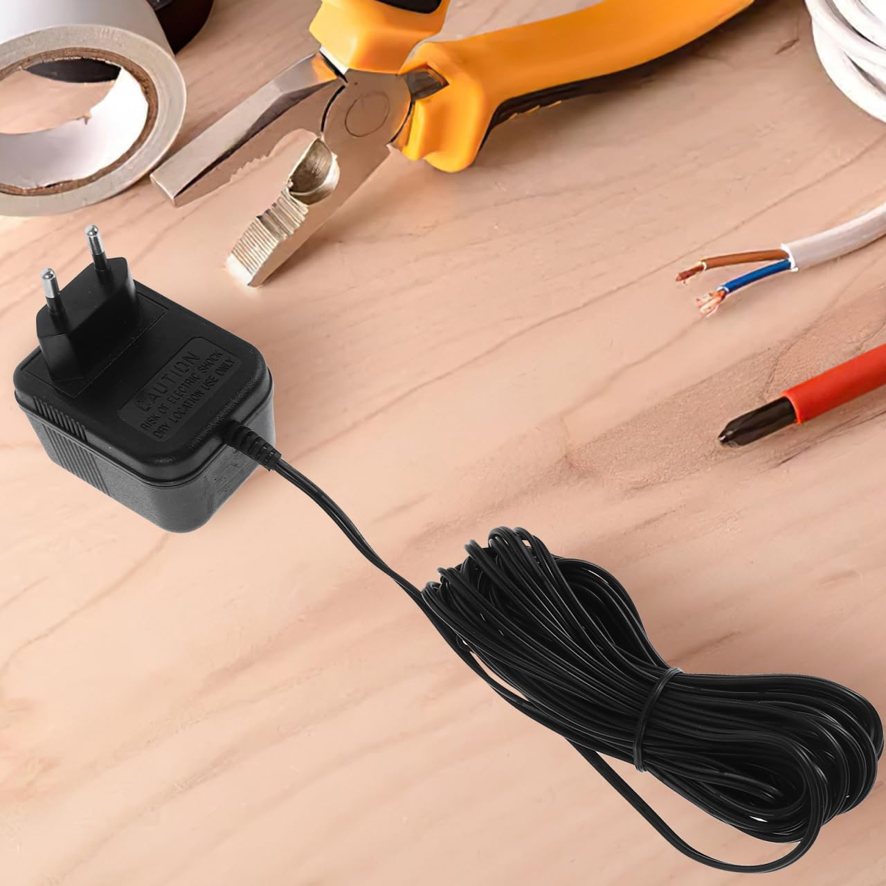 VILLCASE Transformador De Timbre 24V Adaptador De Corriente Para Timbre Con Video Cable Largo Fuente Estable Compatible Con Timbres De Puerta Uso Doméstico Diseño Europeo