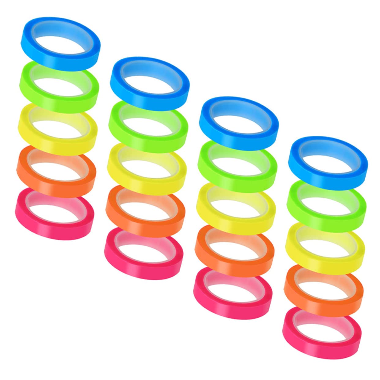 HOMSFOU 4 Set Segnalibri Trasparenti Per Annotazioni Di Libri Linguette Per Libri Comode Bandierine Adesive Nastri Adesivi Trasparenti Colorati Linguette Adesive Segnalibri 20 * 4