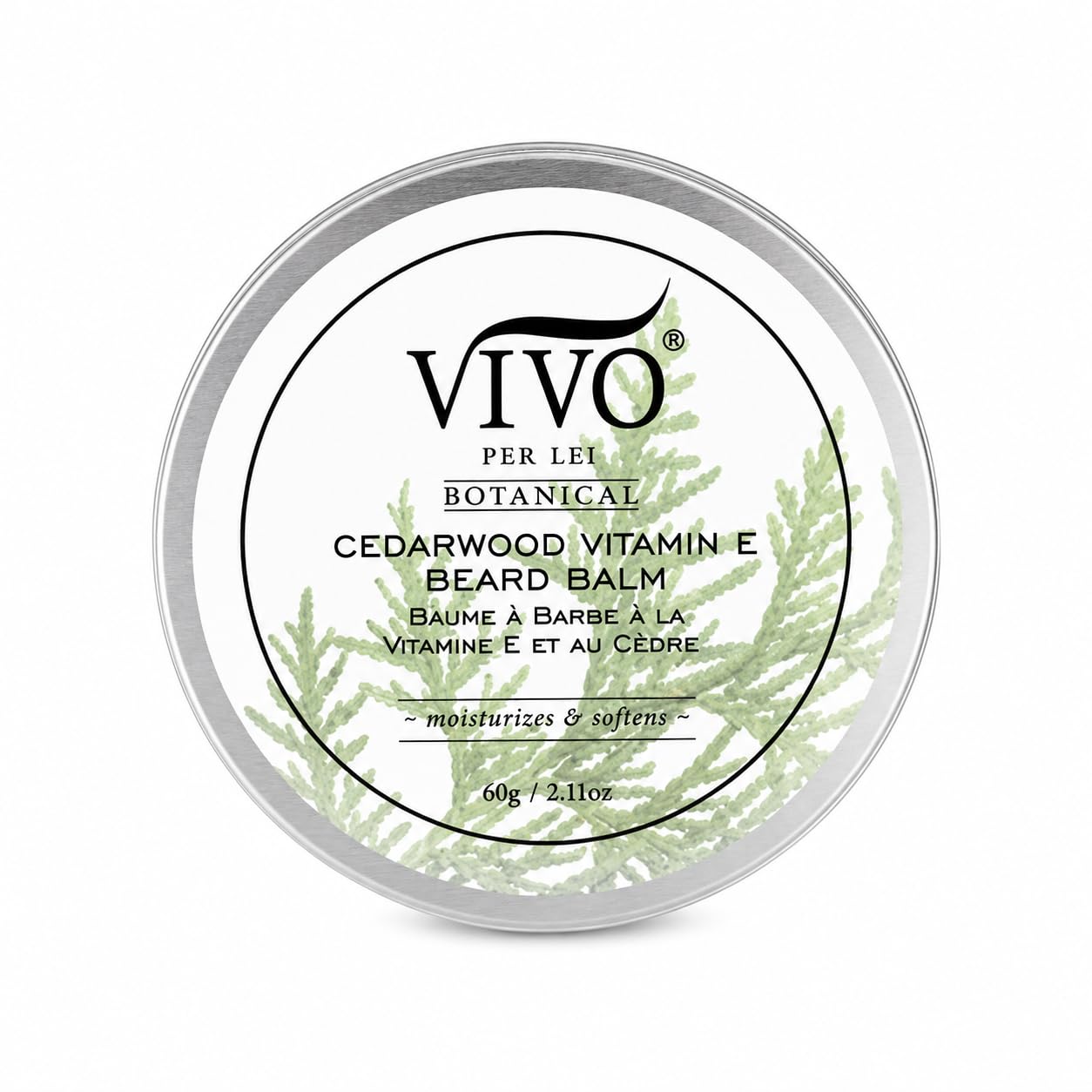 Vivo Per Lei Style Hold Beard Balm - with Argan Oil & Vitamin E - 2.11 Oz