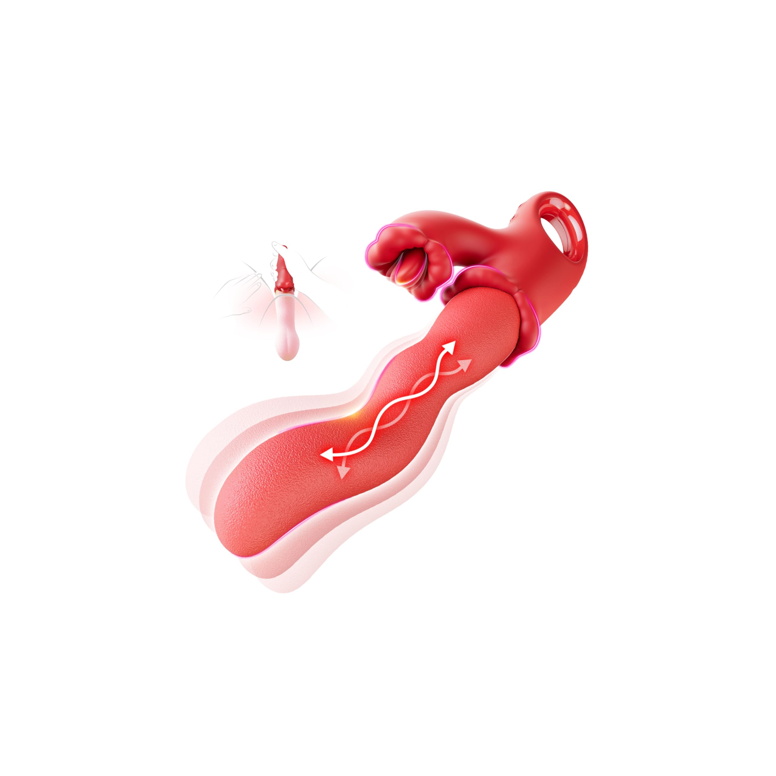 Vibratoreper donna Sex Toys, 3 in 1 sex toys con 10 modalità di oscillazione Vibratore,Vibratori Clotoride Lingua realistica, giocattoli sessuali Per Adulti Per Coppie Di Donne