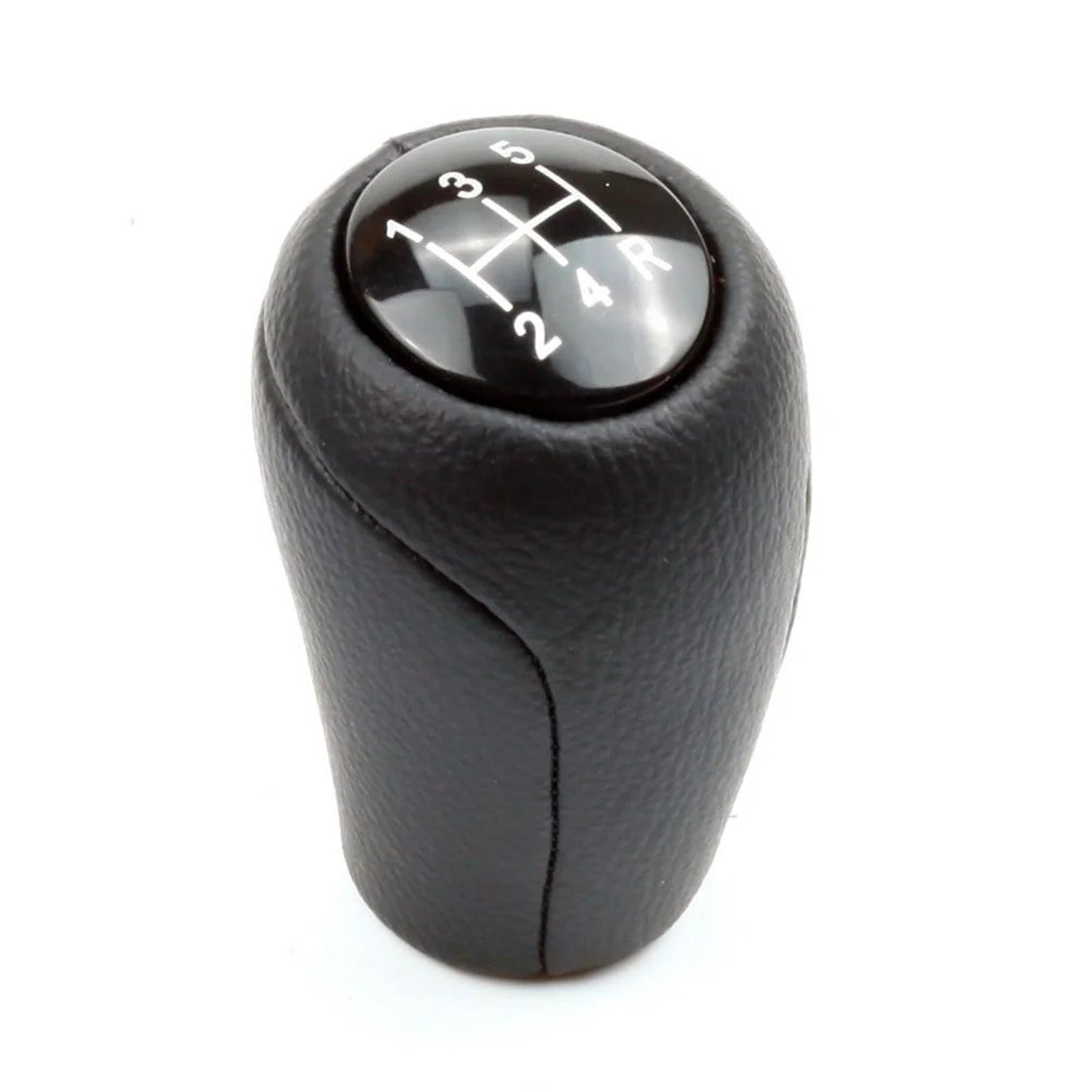 Jxewmtmc 5-Speed For Mazda 3 5 6 Cx-7 Mx-5 Leather 5/6-Speed Gear Shift Knob Shifter Lever Arm Headball Gear Stick Shift Cover(5-Speed)