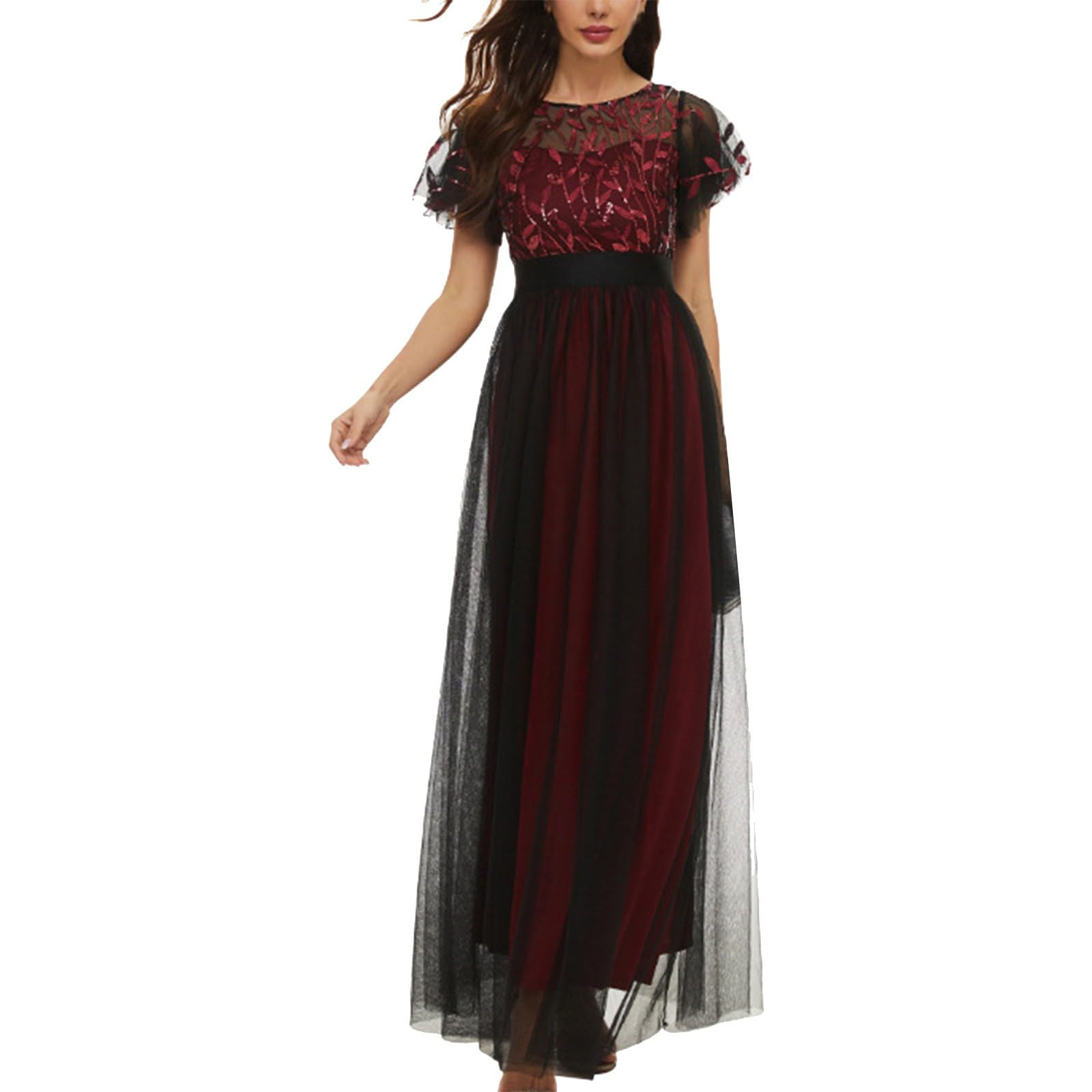 Abiti Donna Primavera 2023 Senza Manica da Sera Cocktail Party Matrimonio Formale Lunghi Vintage Ruffled Damigella d'Onore Classico Y2K Dresses Estivi Donna Curvy