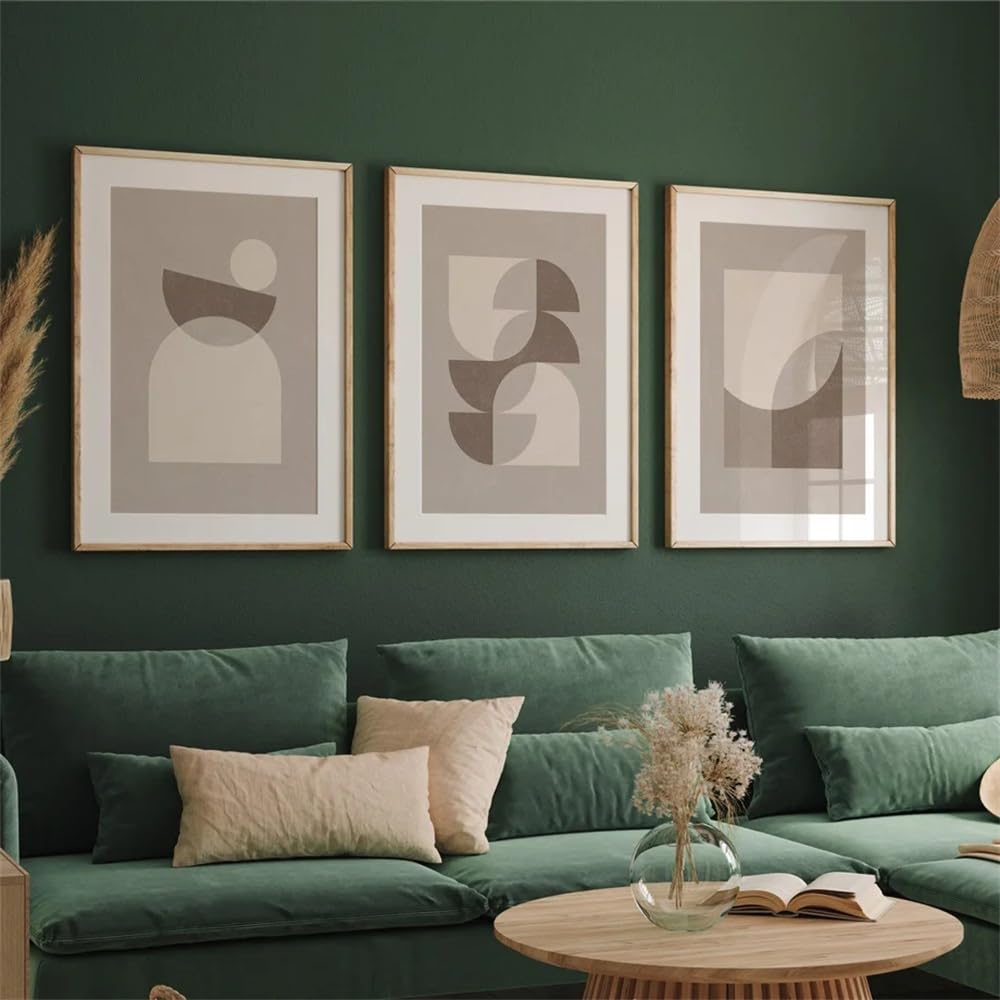 WUHBCZ Wall Posters-Abstract Geometric Shapes Scandinavian Canvas Painting Nordic Wall Art Pictures Poster Print Interior Living Room Office Home Decoration-40 * 60cm/3PCS (No Frame)