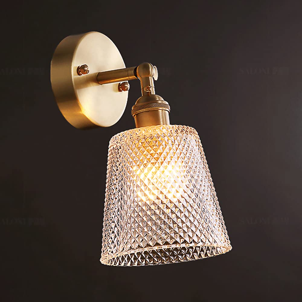 Applique en verre rétro industriel luminaire chambre cosy