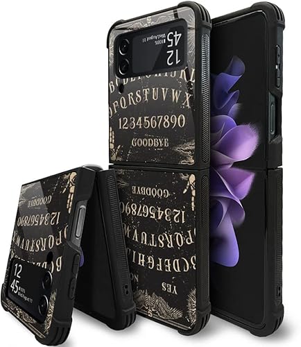 Miniatura 1 de DAIZAG Funda compatible con Samsung Galaxy Z Flip 3 5G, tablero de Ouija Witchy para niños y niñas, suave y delgado TPU gráfico, a prueba de golpes,