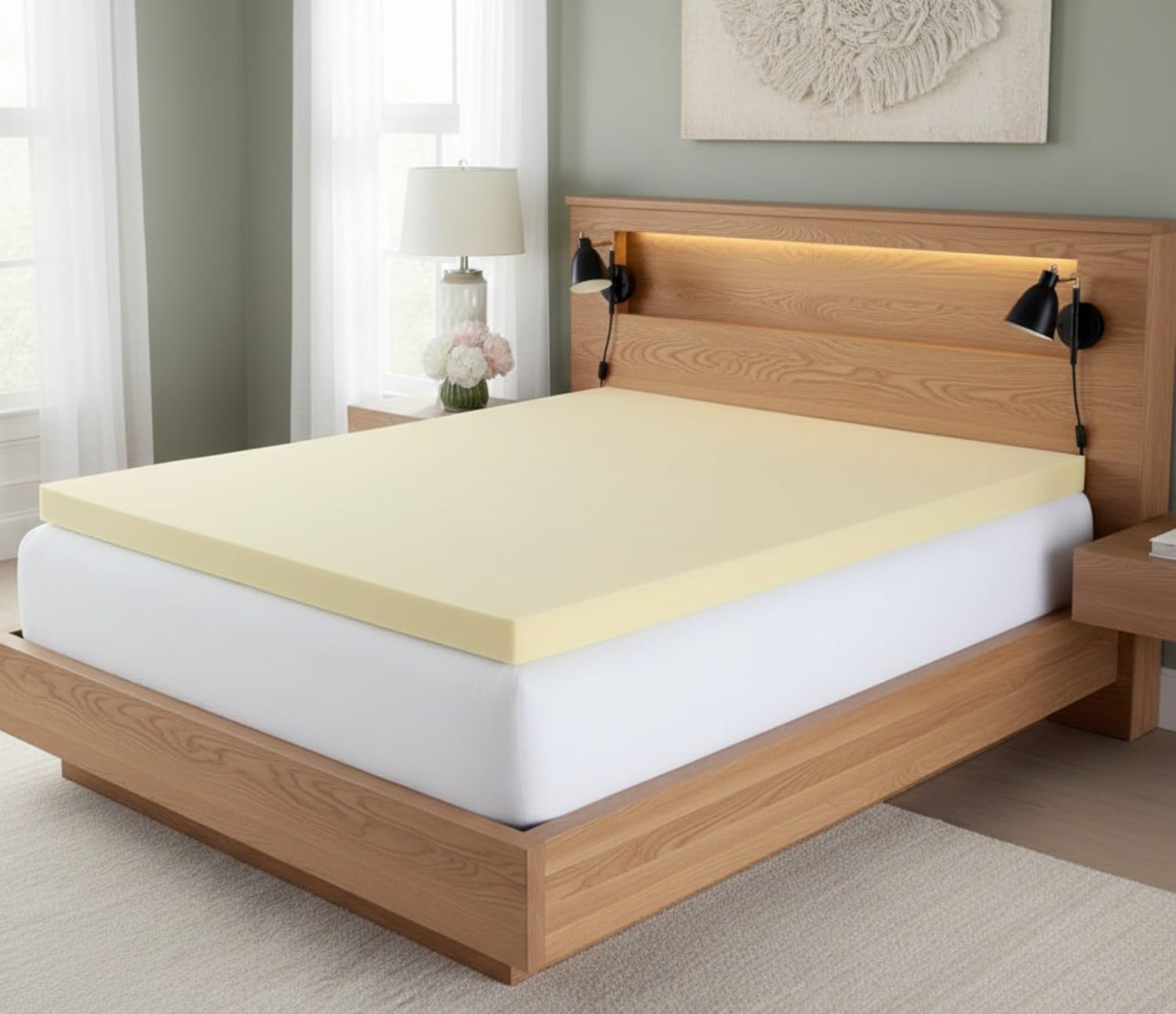 Memory Foam Mattress Toppers Premium Quality Orthopaedic Standard UK In 1"& 2" Thicknesses...