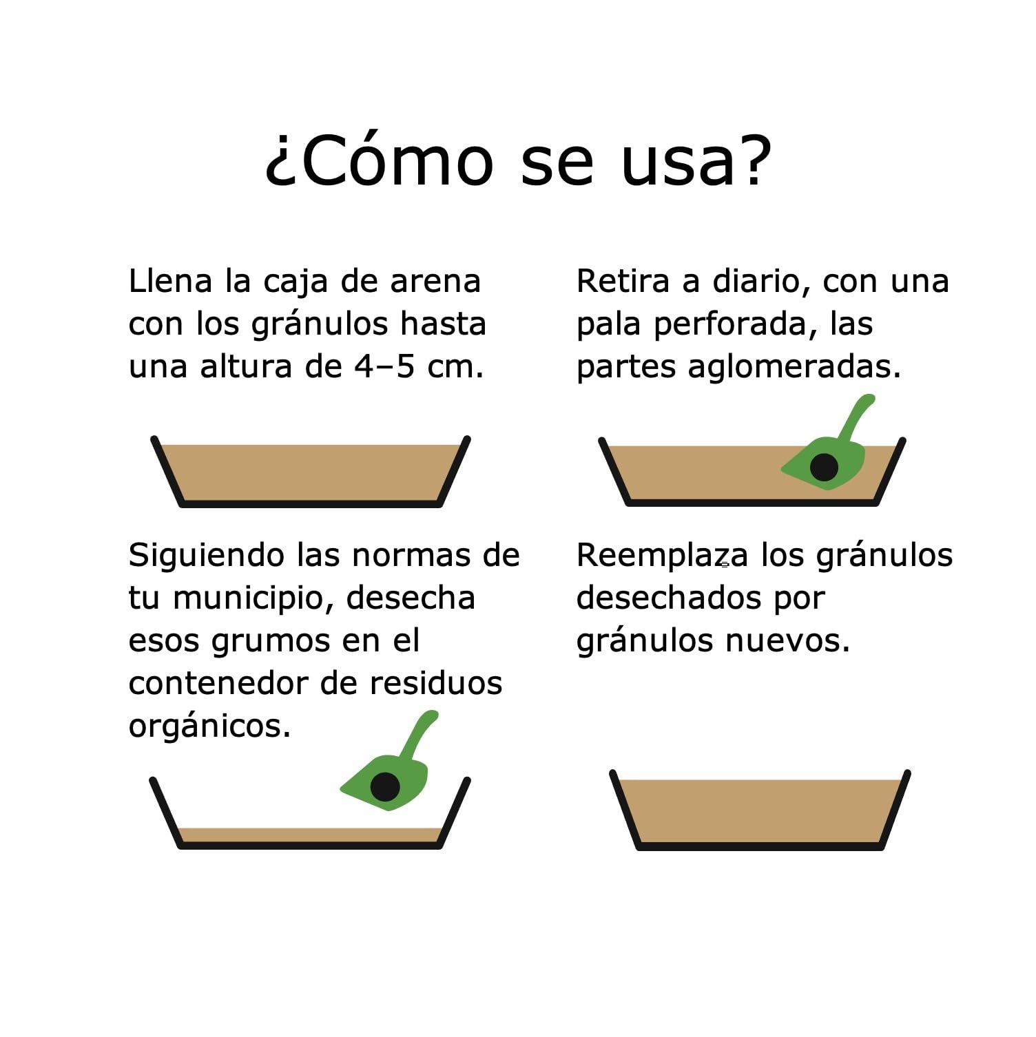 Siria-60L-Arena para Gatos Vegetal y Aglomerante-Set 6 Bolsas de 10 litros