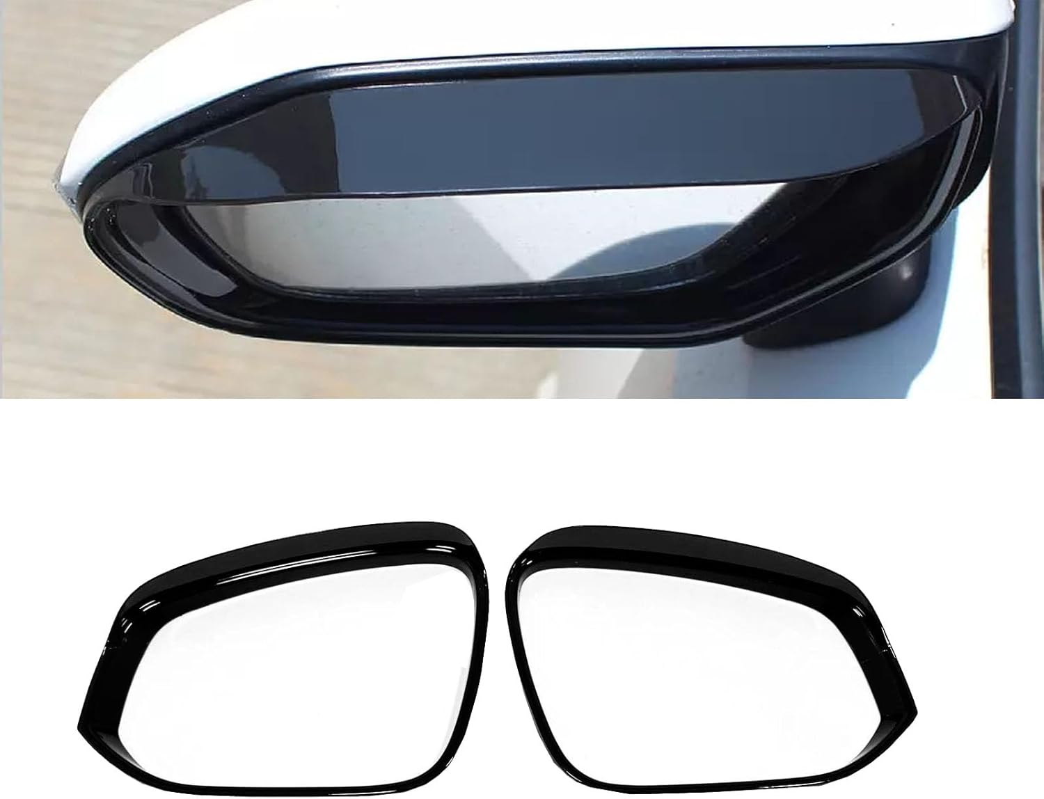 for Toyotya Corolla Cross 2020 2021 2022 2023 2024 2025 Side Mirror Rain Eyebrow, Stylish Rear View Mirror Rain Guard Visor, Easy Installation Exterior Accessories. (black)