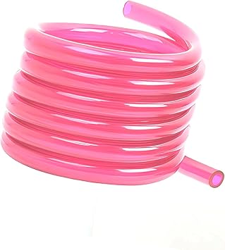 Carburetor Fuel line, 9.84ft Long 0.2" ID Fuel Vent Line Hose, Waterproof Flexible High-temperature Resistant Rubber Dirt Bike Fuel Line, Compatible with Motorcycle ATV Dirt Bike Pink