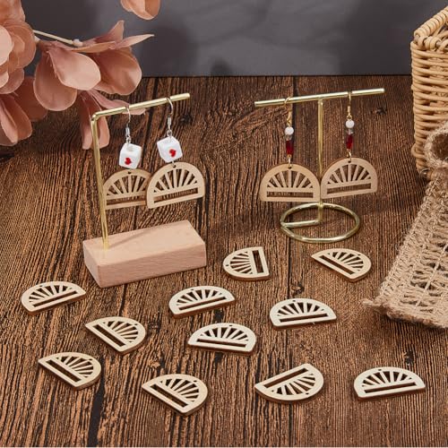 Anneaux en bois brut boucles d'oreilles pendentifs bijoux loisirs créatifs x60