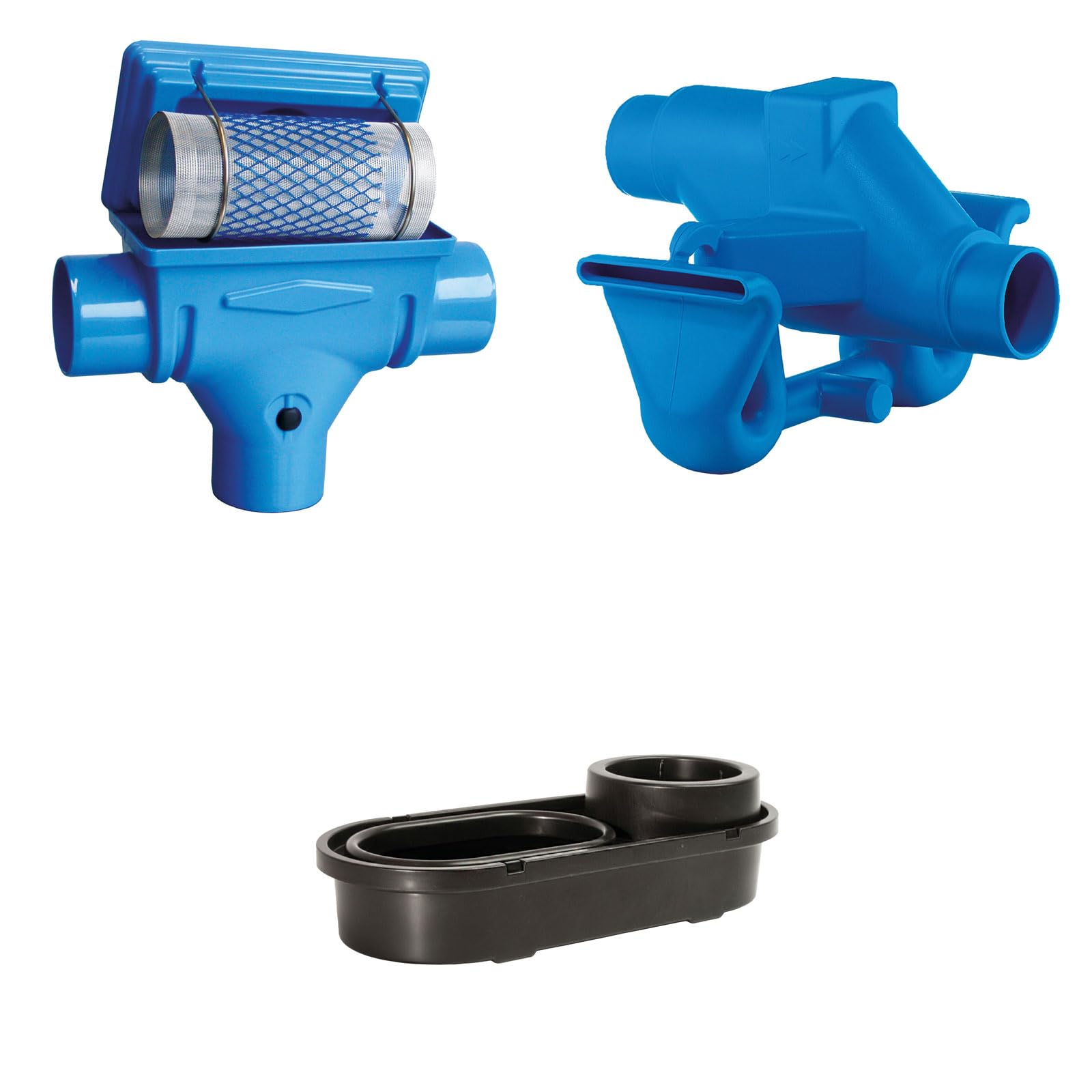 Regenwasserfilter Zisternenfilter 3P Spar-Set K mit Edelstahlsieb für den Einbau in die Zisterne, Anschluss DN 100, Höhenversatz 125 mm. Für die Regenwassernutzung im Haus und zur Gartenbewässerung