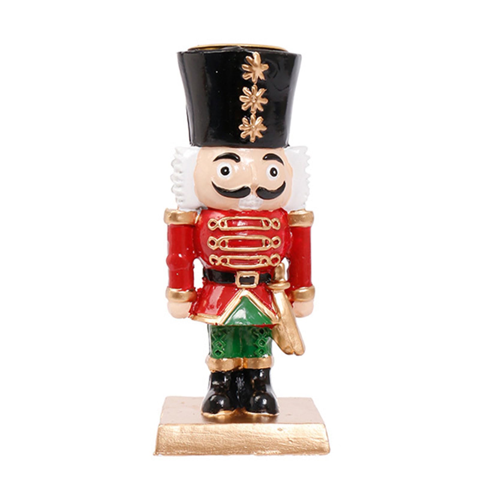 YROHGKPN Christmas Nutcrackers Figure Holder Xmases Figure Decors Table Ornament Wooden Soldier Nutcrackers Decorations Lightweight Resin Cartoon Soldier Candlestick