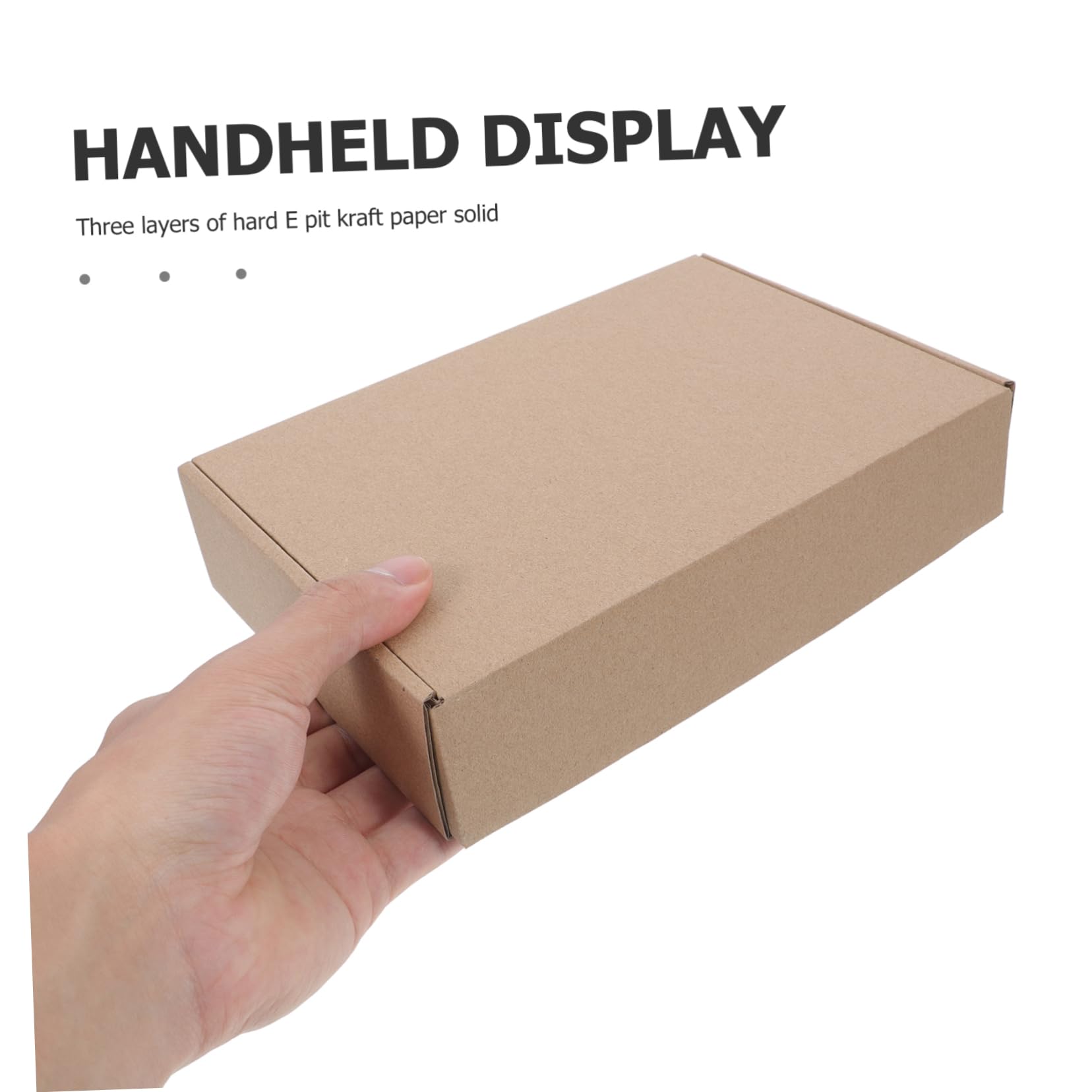 VILLCASE Cajas de Embalaje para Negocios Pequeños de Papel Kraft de Alta Resistencia, 25 Unidades, Tamaño 220x140x50 Mm, Ideales para Ropa y Toallas, Resistentes la Compresión