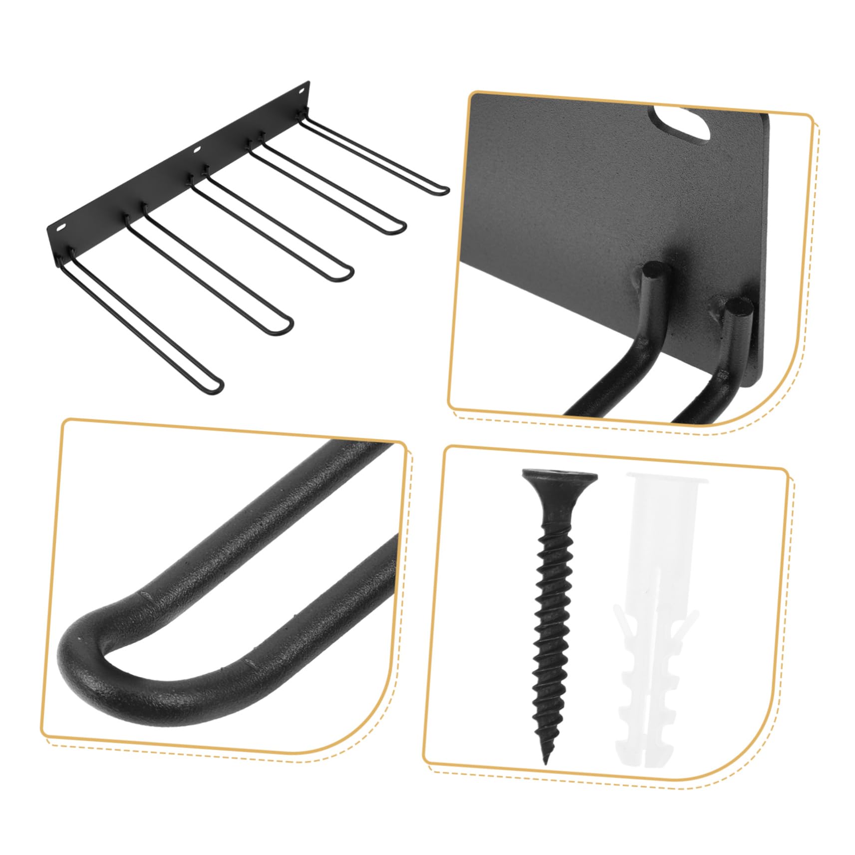 ULTECHNOVO Porta-stivali Supporto per Stivali Nero in Metallo da Parete