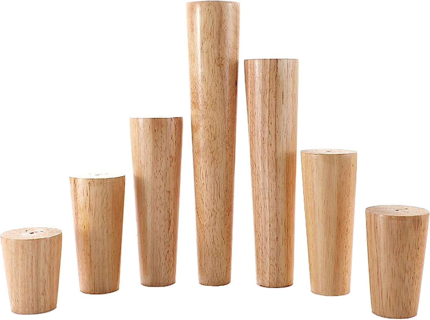 4 gambe in legno for divano con piastra di montaggio e viti(30cm/11.8in)