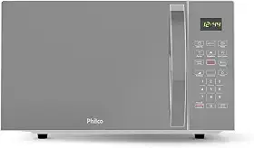 Micro-ondas Philco 28L Prata Espelhado Pintura Limpa Fácil PMO30S 127V