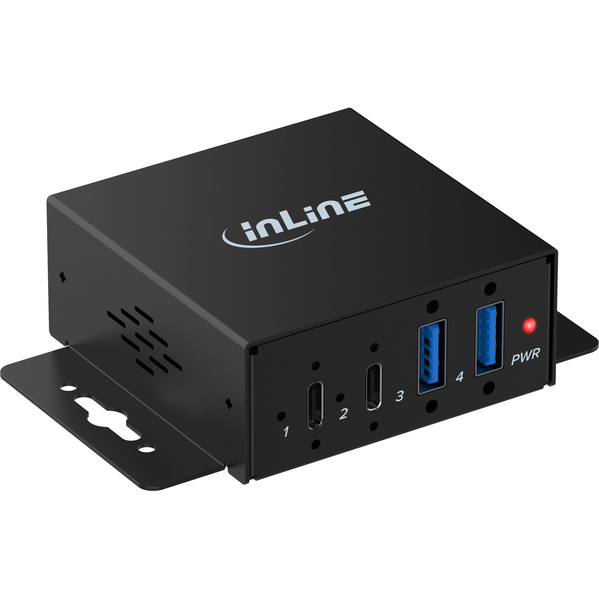 Inline Industrial USB 3.2 Hub de 4 Puertos, 2 x USB-A / 2 x USB-C, 5 GB/s