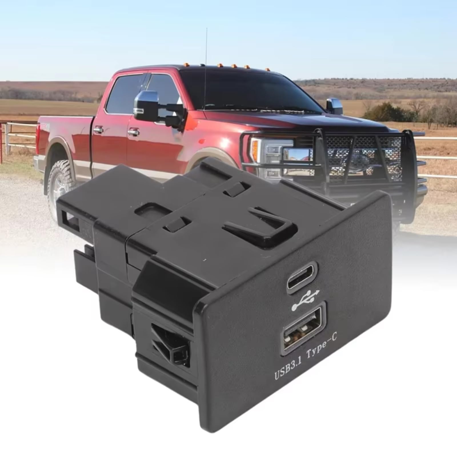 Presa Di Ingresso USB AUX Compatibile Con Ford Per Ecosport Per Expedition Per F-250 Per Sync 3 HC3Z-19A387-H Aggiornamento Del Modulo Hub USB Carplay