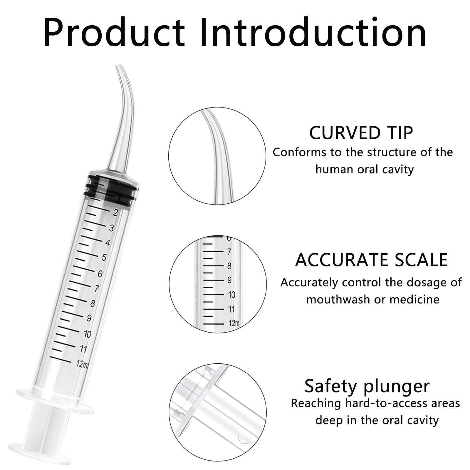 5 Pack Injection Syringe, Hand Feeding Syringe for Birds and Small Pets, 12ml Capacity Syringe Pump for Safe Medication and Nutrition Delivery 1