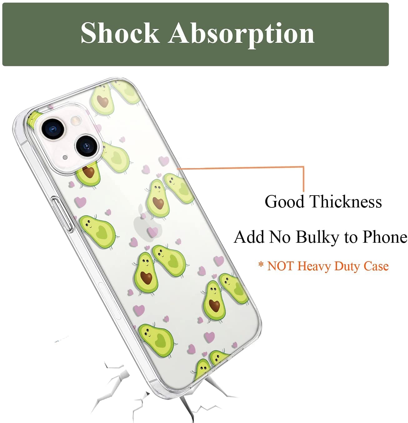 Yoedge Cover Compatibile con Apple iPhone 13 / iPhone 14 6,1, Custodia Protettiva Trasparente Silicone TPU Sottile con Disegni Moda Pattern, Antiurto Crystal Clear Cover per iPhone 13, King 1