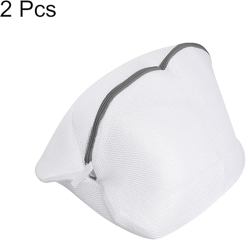 Miniatura 3 de uxcell 2 bolsas de lavado de zapatos, bolsas de malla de 16.5 x 9.4 pulgadas para lavar a máquina, tenis, pantuflas, ropa interior, color blanco y