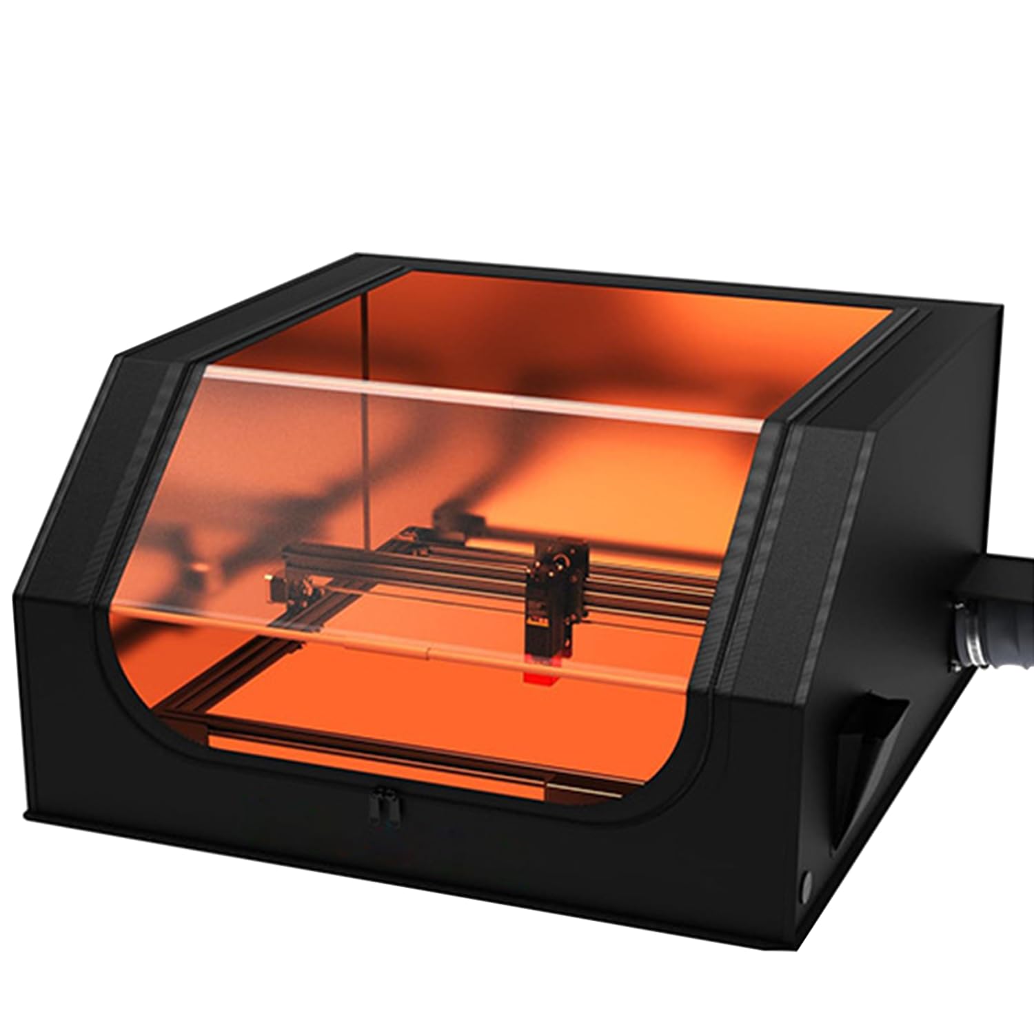 Lasergravierer Gehäuse 70 x 72 x 40cm, Schutzabdeckung für Poly Aluminium Folien Laserschneider, feuerfeste und staubdichte Sicherheitshaube mit Rauchabzugsöffnung Die Meisten Laserschneidmaschinen