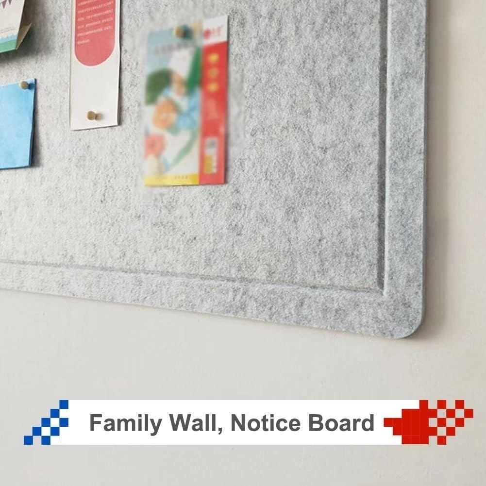 Tablero de corcho de fieltro azul, decoración de pared de sala de estar, aula, oficina, tablón de anuncios de alfiler grueso(Size:80x120cm(31.5x47.2inch))