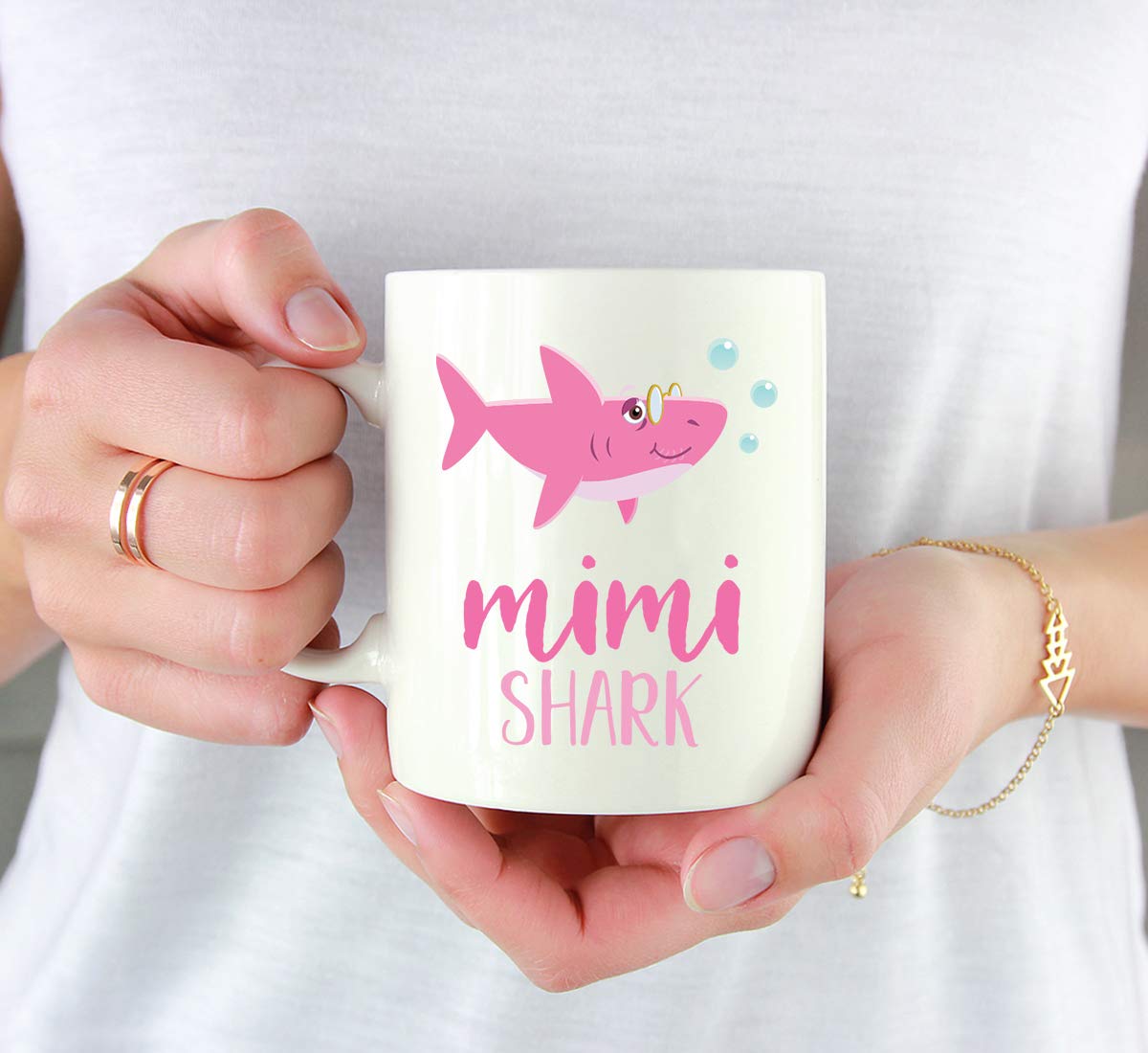 Andaz Press Baby Shark Family 11oz. Coffee Mug Gift, Baby Shark, Girl, 1-Pack, Shark Do Do Do Gift Idea Birthday Christmas Gifts For Baby