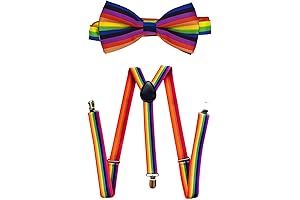 Degpum Pride Bowtie and Suspender Set for Men: Express Your Spirit with Style