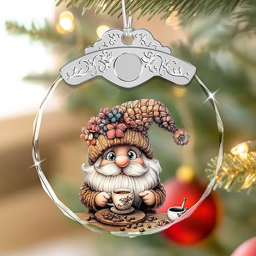 Miniatura 9 de Adornos de Navidad Giftelix - Adorno de Vidrio Manchado de Flor de Pascua - Decoración de Navidad - Adornos para Árbol de Navidad - Regalos de