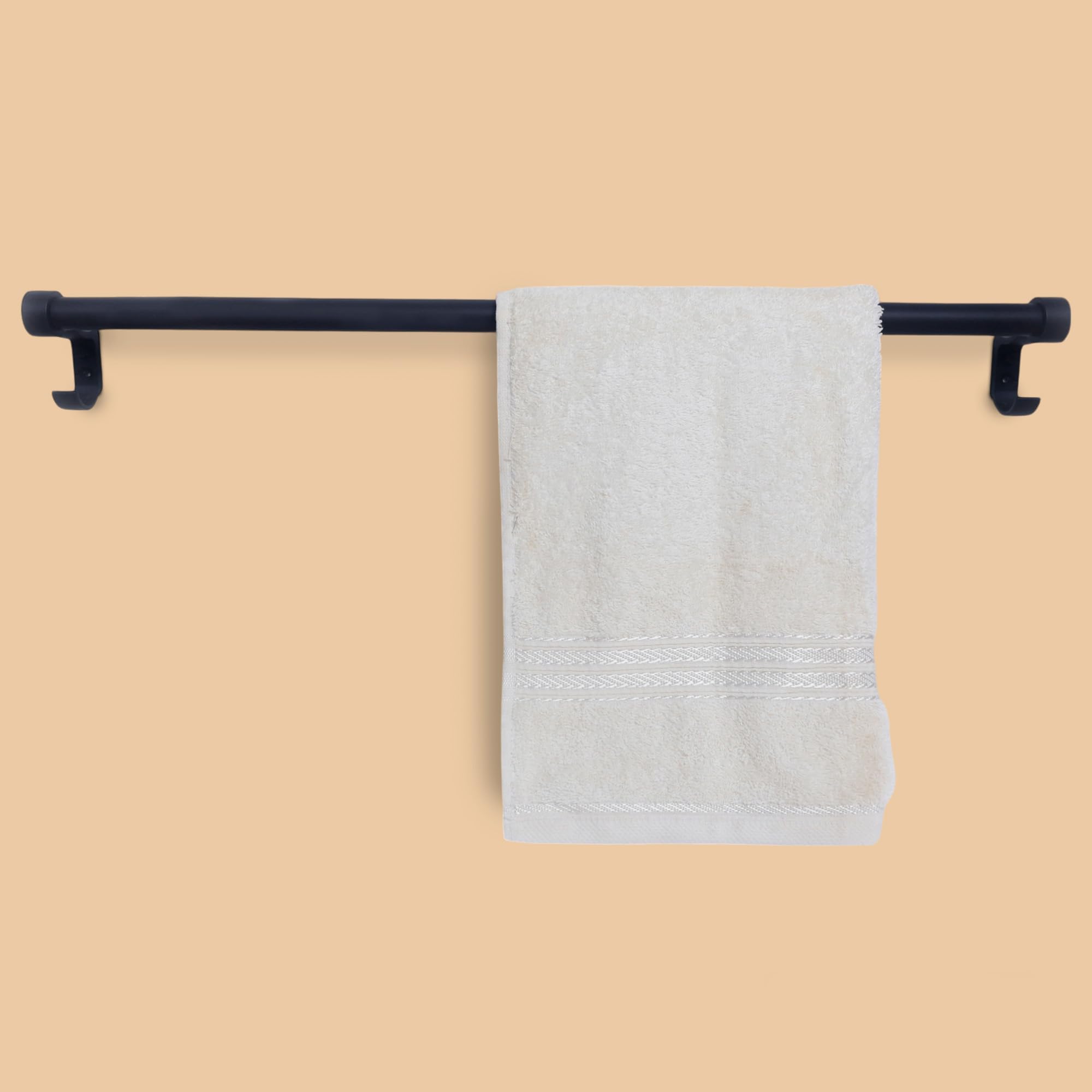 Pathavi Stainless Steel Towel Rod | Towel Bar for Bathroom | Towel Holder | Hanger | Stand | Bathroom Accessories (24 Inch - Black Finish, Pack of 1)-image-33