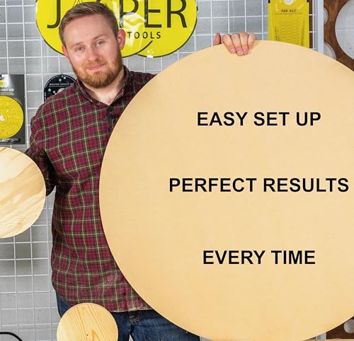 Image of Jasper 390 PRO Router Circle Cutter Jig - Cut 184 Perfect Circles from 7 inch to 52 inch - Built for Compact, Trim & Cordless Routers - Empower Your Craft with Pro-Grade Polycarbonate Precision