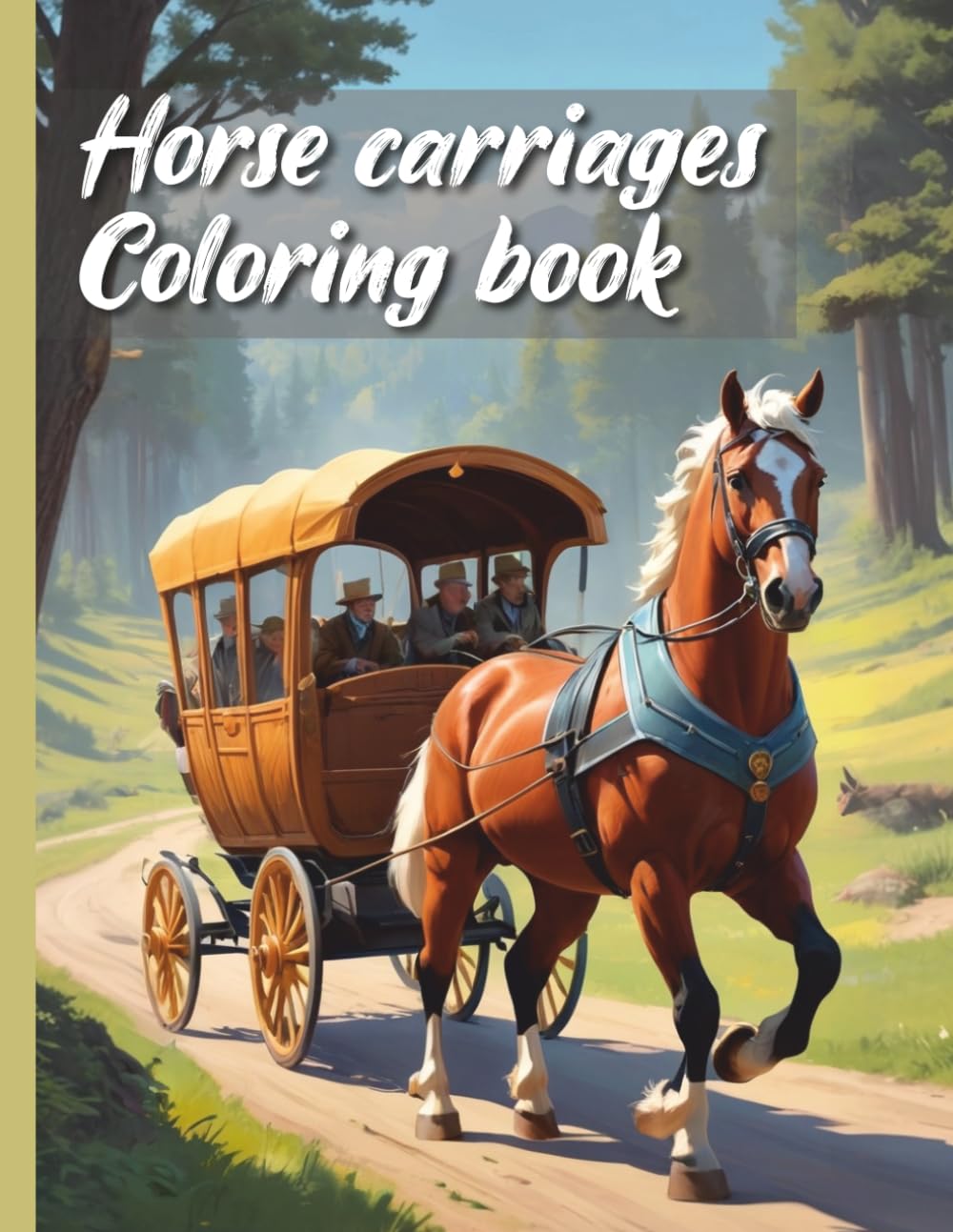 Horse carriages Coloring book XXL: Your realistic coloring book for horse fans and horse-drawn carriage drivers. Over 50 detailed coloring pages
