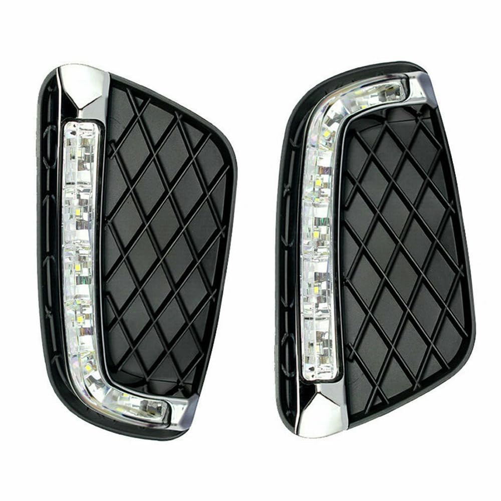 Riloer Luce di marcia diurna DRL,Luci Diurne Drl, Luci di marcia diurna con funzione bidirezionale di streamer a luce gialla Smart Fortwo 2008-2011,Alta Intensità Luminosa