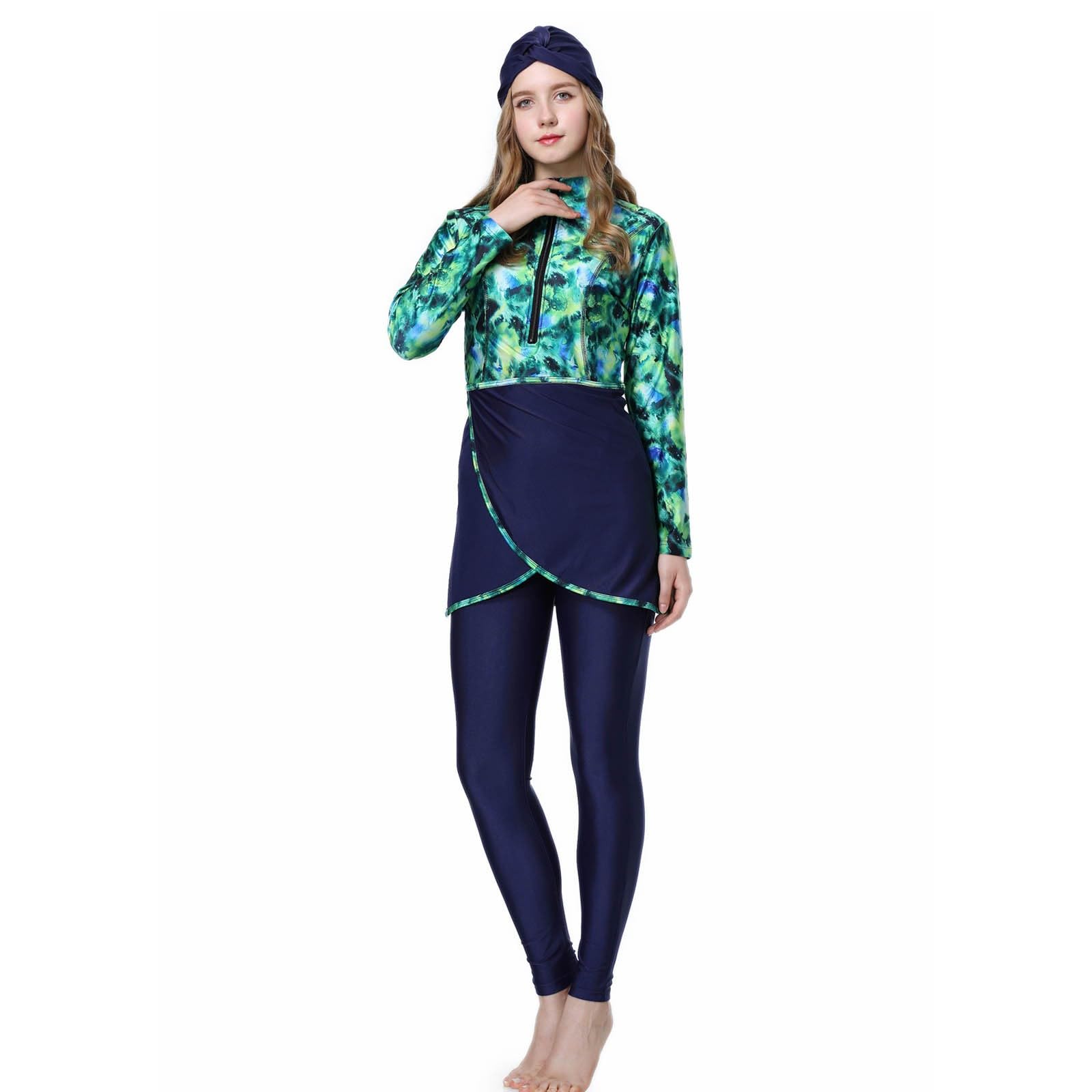 Muslimische Badeanzug Damen: Burkini Uv Rashguard Große Größe Shape Swimsuits for Women Badebekleidung Slim Fit Push Up Badeanzüge Swim Suit Bauchweg Bademode Schwimmanzug